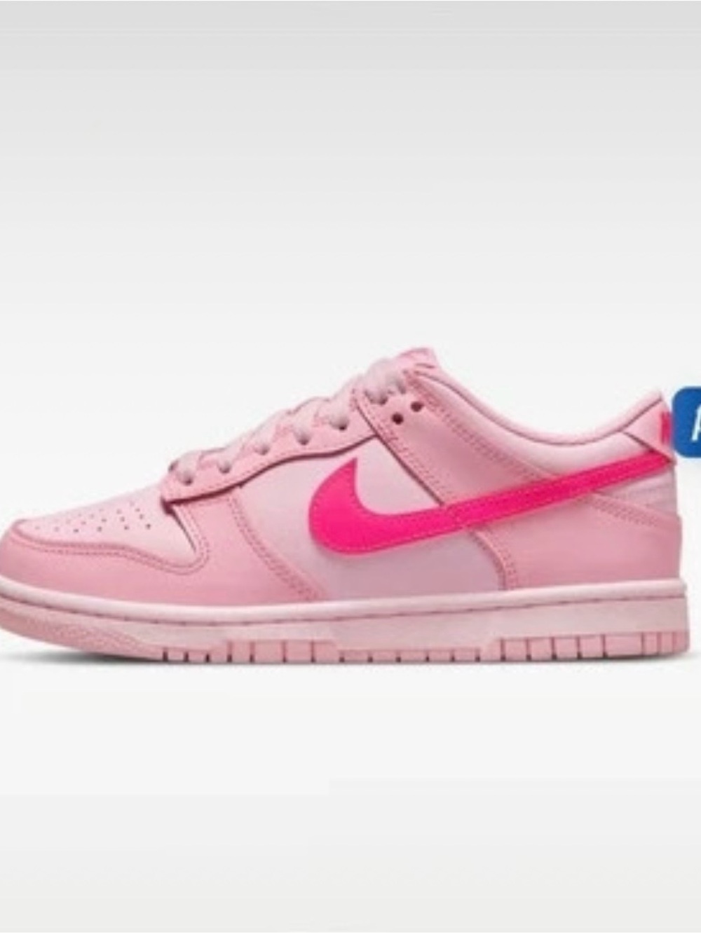 Nike Pink Low-Top Sneakers with Bright Pink Swoosh